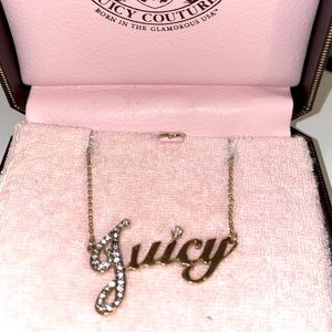 Juicy couture gold logo necklace
